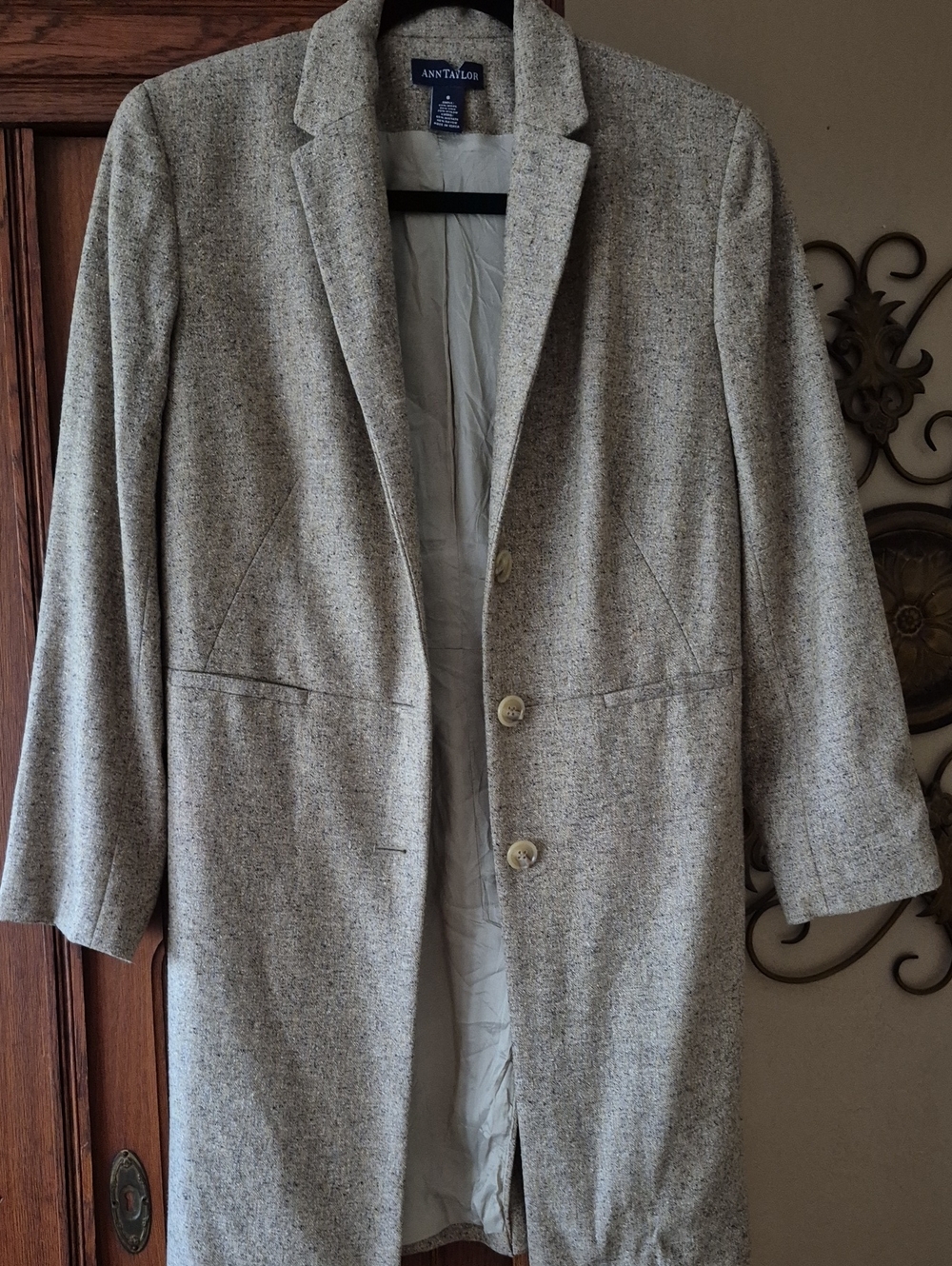 Ann Taylor Light Tan Wool-Blend Coat